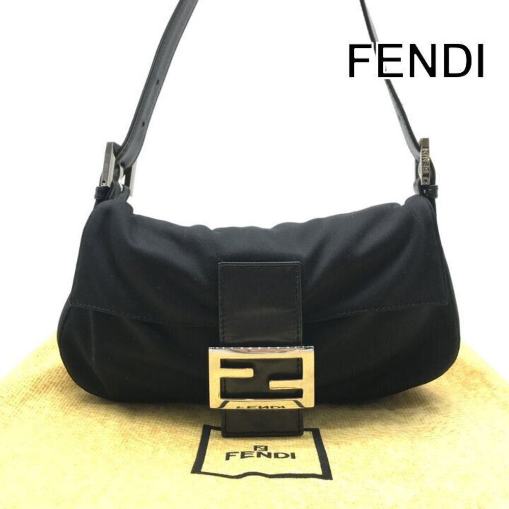 FENDI bucket Hobo bag black designer